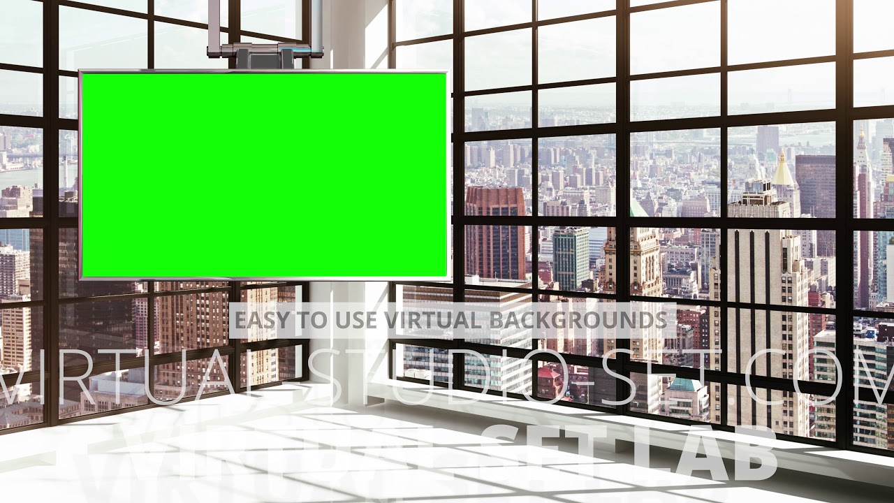 Professional Office Virtual Studio Green Screen Background Youtube