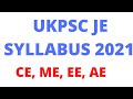 uttrakhand je syllabus I uttrakhand junior engineer syllabus I ukpsc je syllabus 2021 I ukpsc je