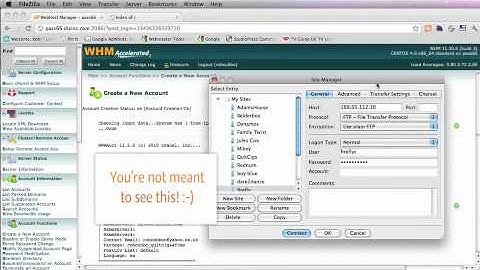 Creating a new Website Account with WebHost Manager (WHM)