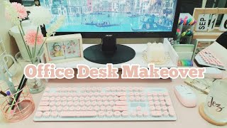 Office Desk Makeover + Shopee Haul ASMR | Decorating My Office Cubicle | jezevyl