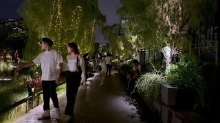 Walking in Kuala Lumpur Bamboo Hills - Christmas illumination - Modern Dining - Relaxing Atmosphere