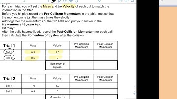 Elastic Collision Sim Lab Demo