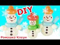 СНЕГОВИК из шариков на НОВЫЙ ГОД Balloon Snowman DIY TUTORIAL muñeco de nieve con globos