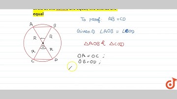 If the angle subtended by two chords of a circle at the centre are equal; the chords are equal.