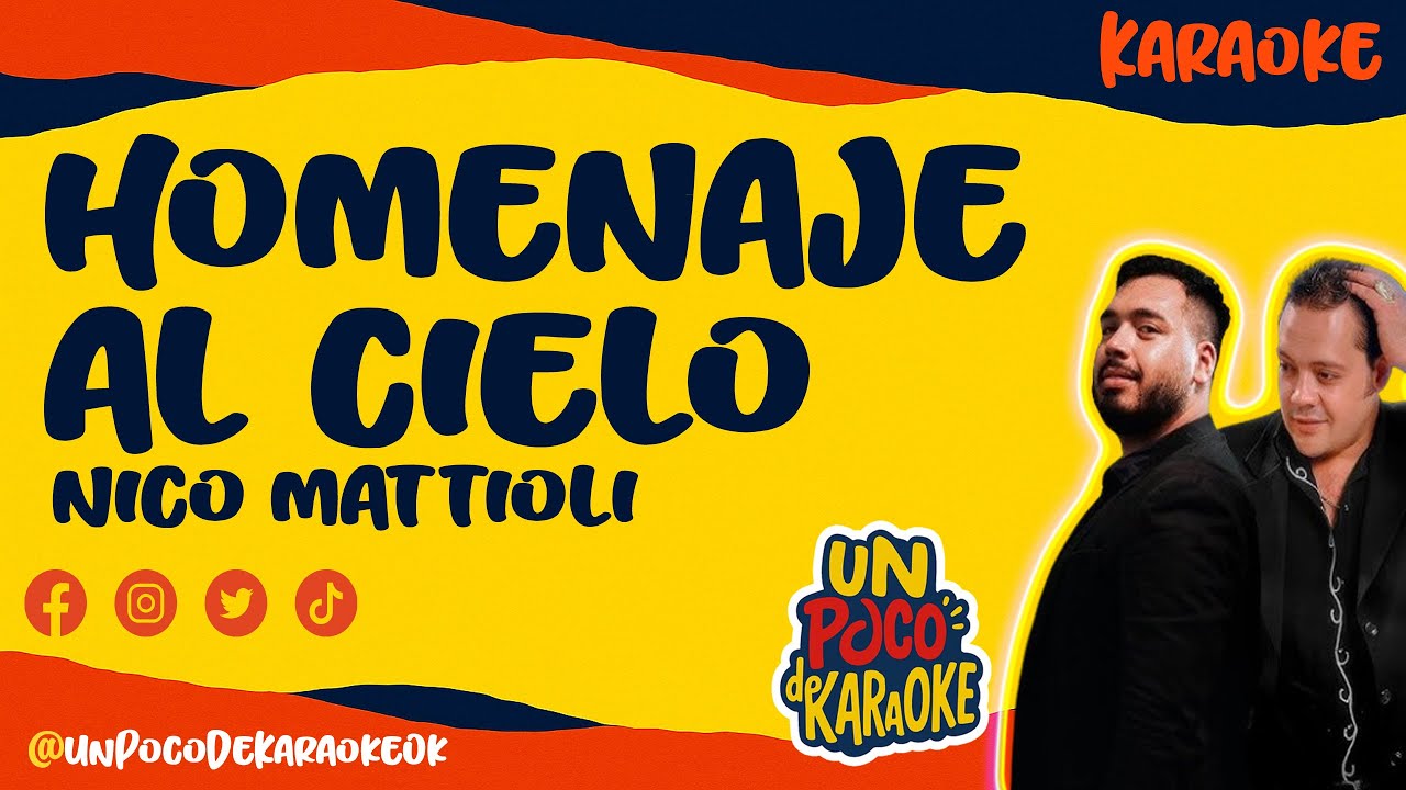 KARAOKE Nico Mattioli - Homenaje al cielo (Un poco de ruido) #unpocodekaraoke