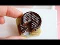 Miniature chocolate cake on a stand(scale of 1:12).Tutorial. DIY. Миниатюрный шоколадный торт.