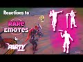 Reactions to my rare emotes in party royale 21