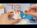 Miniature birt.ay cake decorating  miniature cake ideas  tiny kitchen from real mini world