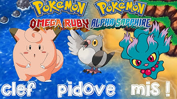 Pokemon Omega Ruby and Alpha Sapphire HOW TO CATCH/GET CLEFAIRY, PIDOVE, MISDREAVUS with dexnav!