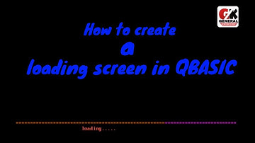 How to create a loading screen in qbasic