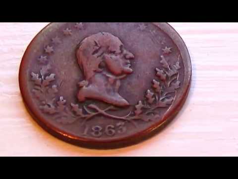 A Very Old And Rare 1863 Civil War Token Coin