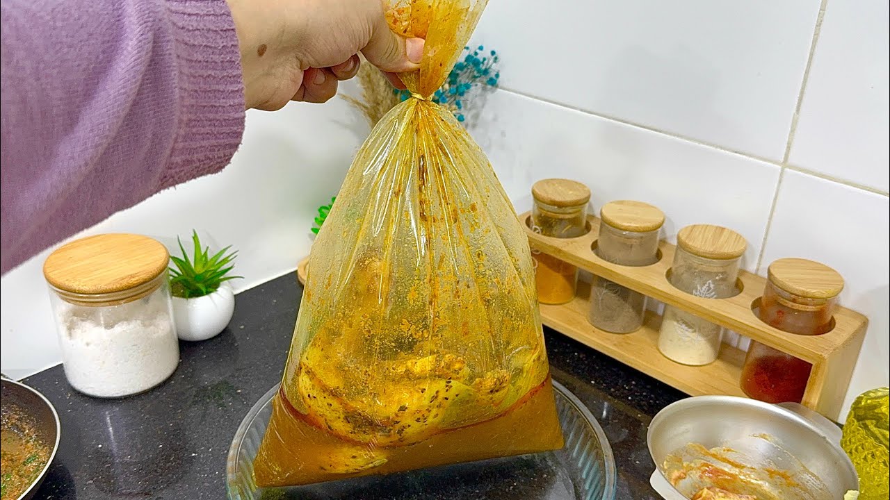 طريقة عجيبة😱لتحضير دجاج المطاعم يقطررر بالبنة 🤤 طايب زبدة وماشي ناشف😋 اول مرة تشوفوها..لازم تجربوه