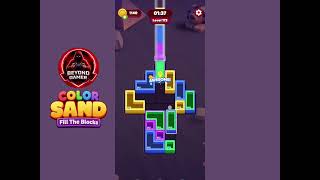 Color Sand: Fill The Blocks Level 173 Gameplay Solution