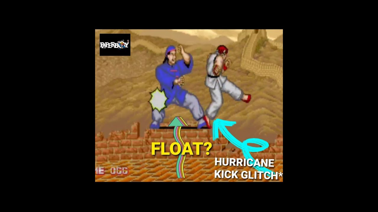 M.A.M.E.STREET FIGHTER ARCADEHURRICANE KICK ENEMY FLOAT GLITCH