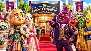 Details Ghareeb Aloo Ka Fashion Designer Ban'ne Ka Sapna ❤️ | Emotional Urdu Story | Vegetable Cartoon Story Update
