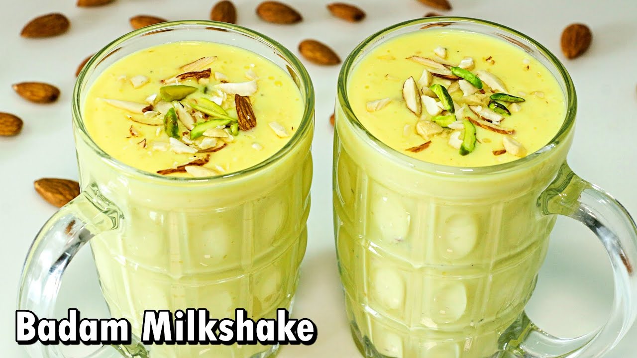 Healthy Badam Milkshake Recipe - Almond Milk Recipe | Kanak