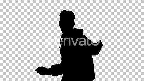 Silhouette man dancing, Alpha Channel | Motion Graphics - Envato elements