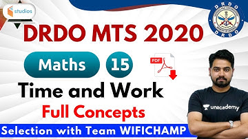 9:00 PM - DRDO MTS 2020 | Maths by Akash Sir | Time and Work