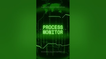PROCESS MONITOR   Retro CRT green screen glitch text animation
