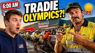 I Took My American Brother to a Bunnings Carpark at 6AM The Tradie Olympics