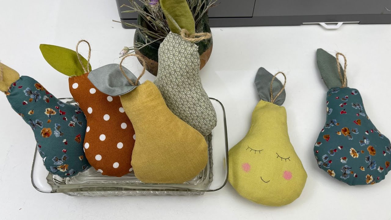 How to make cute decorated fabric pears step by step! - YouTube