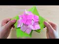 【折り紙】簡単！可愛い「紫陽花」の作り方🌼本格的 How to make Hydrangea Origami | 摺紙 あじさい | 수국 종이접기　花　葉
