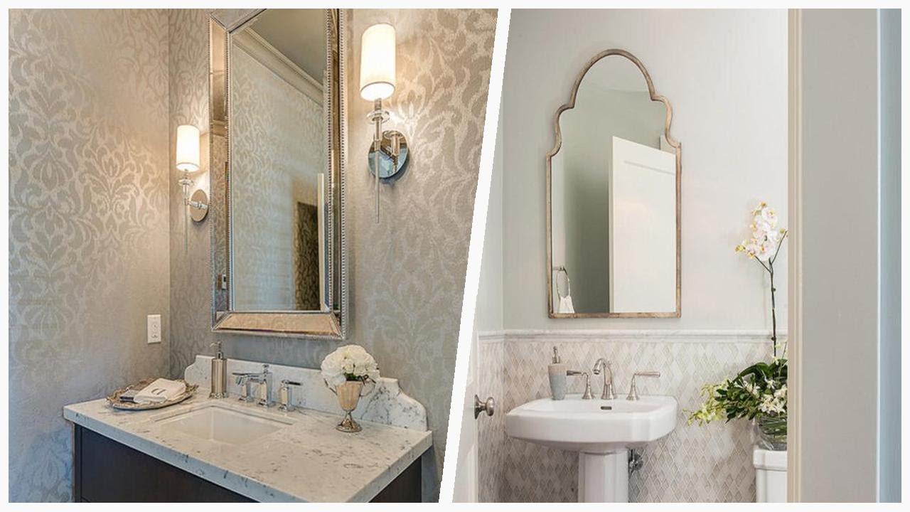 75 Powder Room With Beige Walls And Gray Walls Design ...