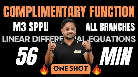 Linear Differential Equations | M3 SPPU | Complementary Function | All Branches | Pune University