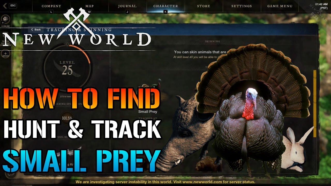 New World: How To Track & Hunt Small Prey, Rabbits, Turkey & More ...
