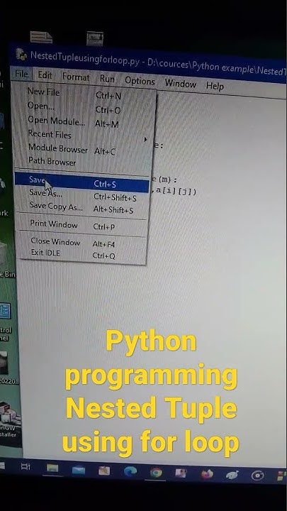 python programming Nested Tuple using for loop example code - YouTube