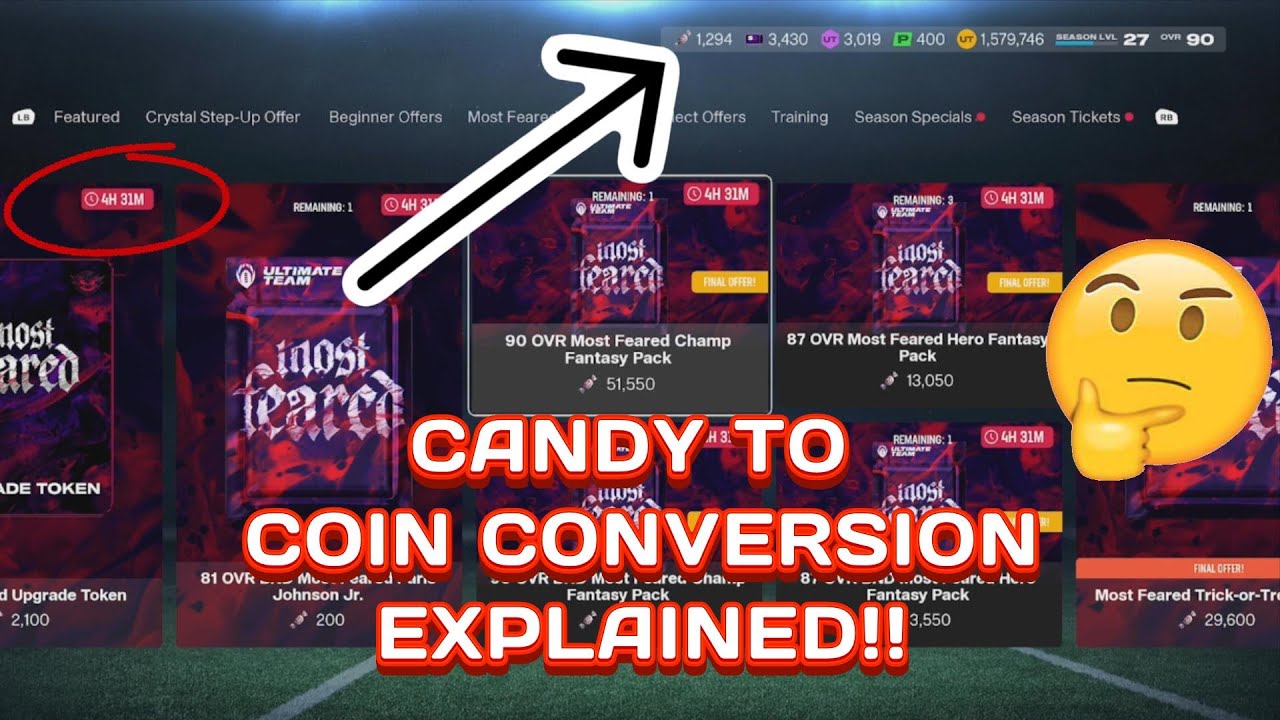 MYT 26 MOST FEARED CANDY CONVERSION TO COINS RATE EXPLAINED!! MOST ...