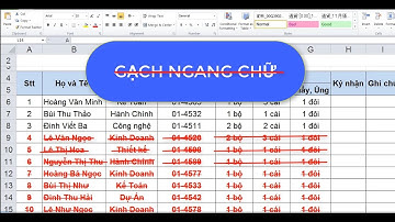 GẠCH NGANG CHỮ TRONG EXCEL