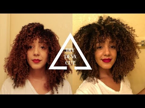 Diy Deva Cut Cutting My Natural Curly Hair Dry Youtube
