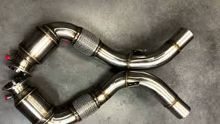 BMW x5m x6m downpipe installation