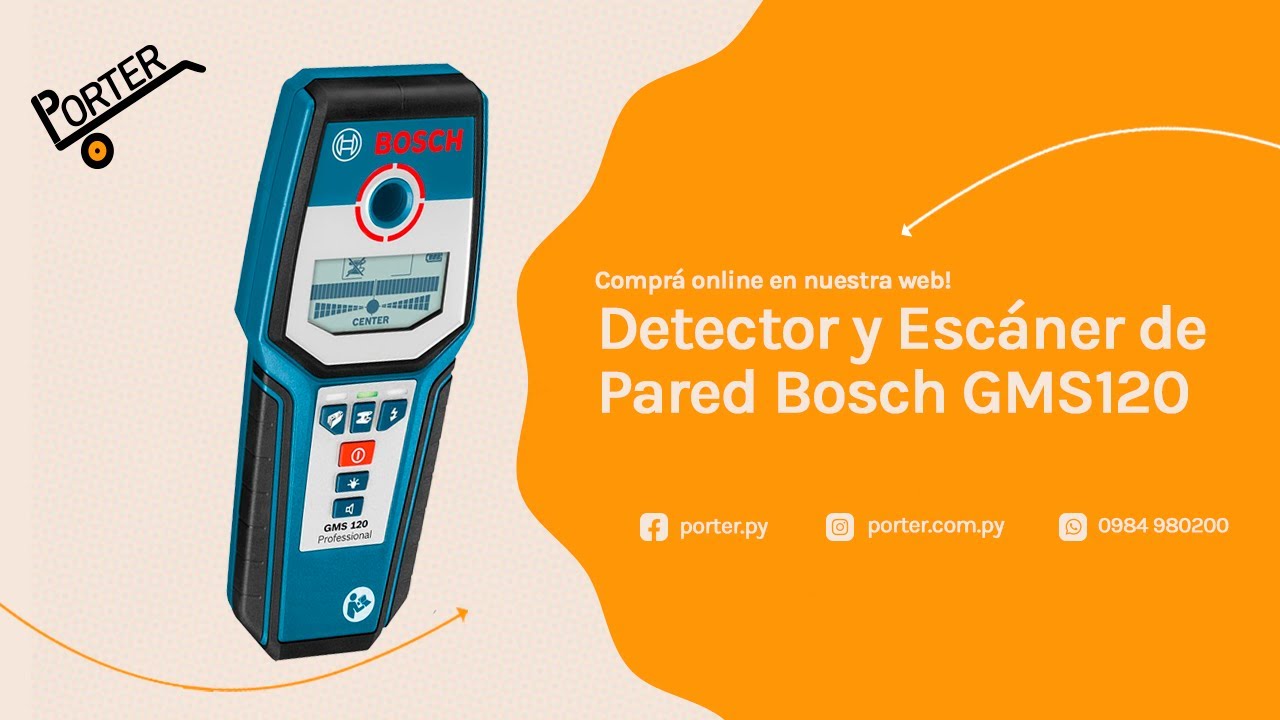 Porter.com.py - Detector y Escáner de Pared Bosch GMS120 