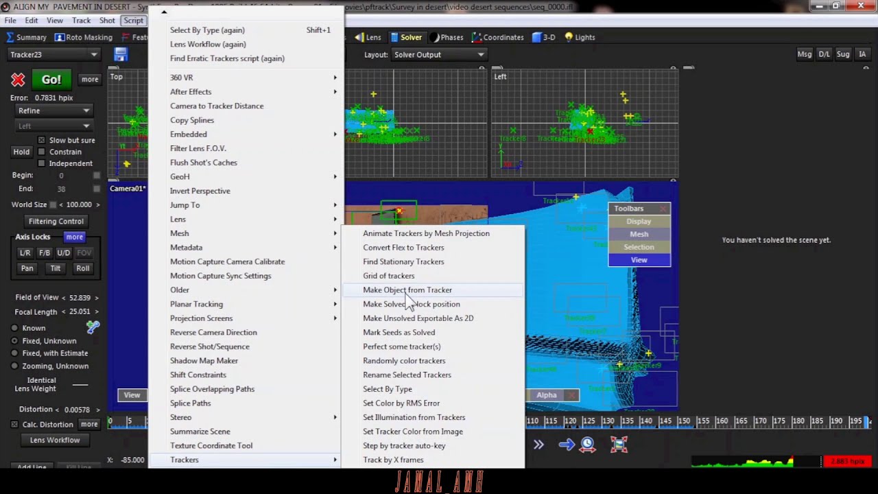 my matchmoving with syntheyes, 3D equalizer, pftrackanalysis YouTube