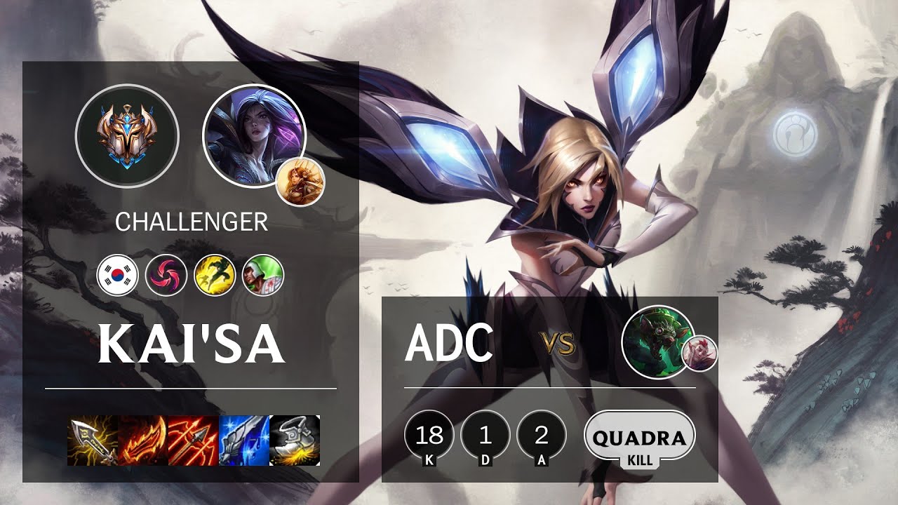 Kai'Sa ADC vs Twitch - KR Challenger Patch 10.22
