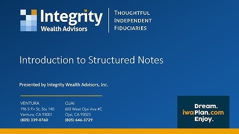 An Educational Webinar on Structured Notes