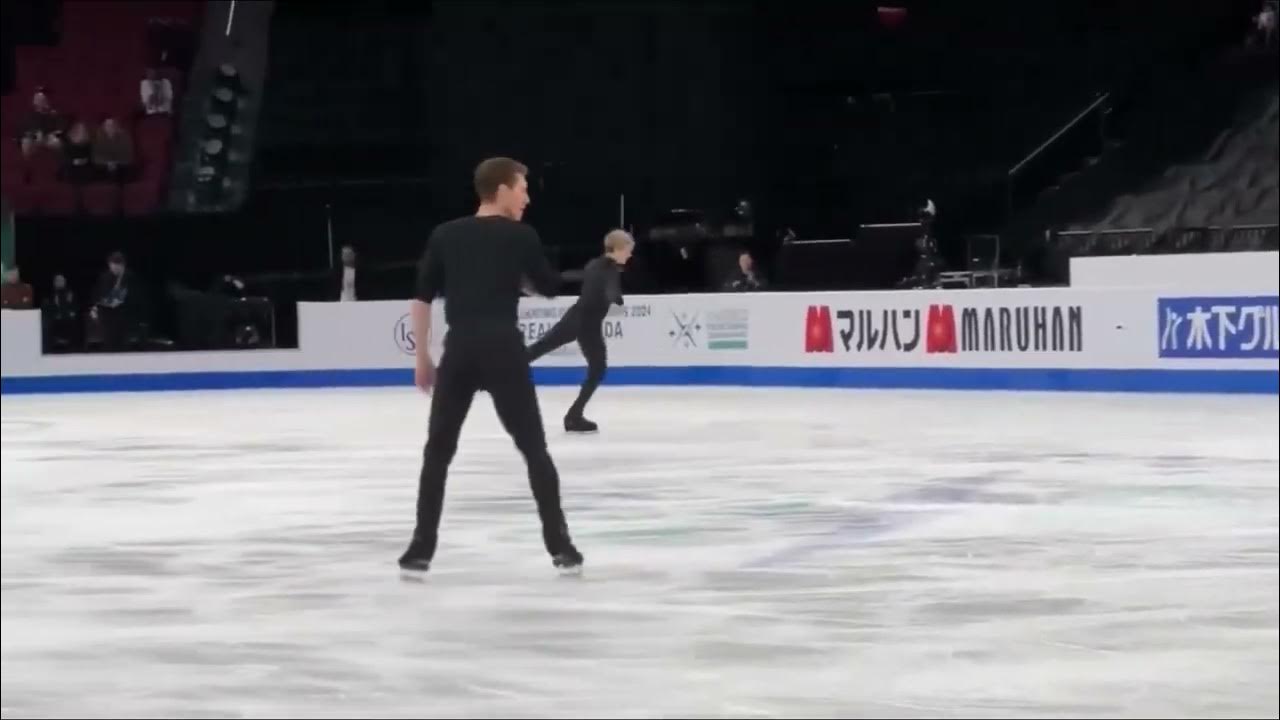 Ilia Malinin practicing at worlds championships 2024 YouTube