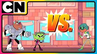 Teen Titans Go 😍| Half Human & Half Machine🚀⚡| Cartoon for Kids ✨| Top Moments 🥳 | @cnindia