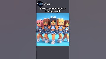 Minecraft Steve Gets Nervous Around Girls 😱 #chatgpt #ai #aigenerated #minecraft