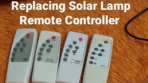 Solar Light Remote Controller Instructions . Replacing Solar Lamp Remote Controller