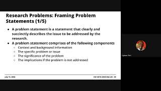 Module 3.2: Research Problem Specification (Part 1) | Research Methodology (2025/26 CSC 5019)