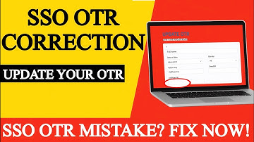 🔴 SSO OTR Correction Kaise Kare | Rajasthan SSO Portal OTR Update Step-by-Step Guide