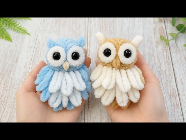 モールアート】DIY Fluffy Owl with Pipe Cleaners - YouTube