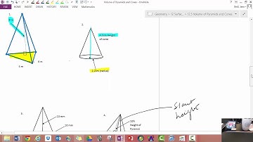 12.5 volume of Pyramids and Cones