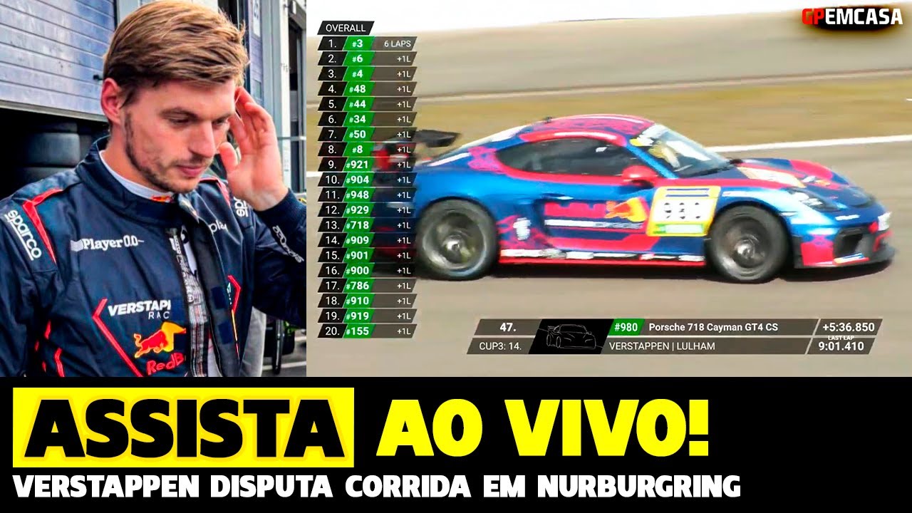 🚨Assista Ao Vivo Max Verstappen Estreando Na Gt Em Nurburgring | Fórmula 1 | Gp Em Casa