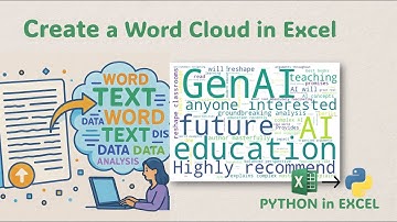 Create a Word Cloud in Excel Using Python | Customize Colors, Size & Stopwords