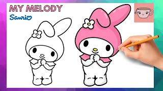 How To Draw My Melody | Sanrio | Cute Easy Step By Step Drawing Tutorial screenshot 5