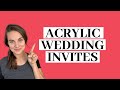Acrylic Wedding Invites